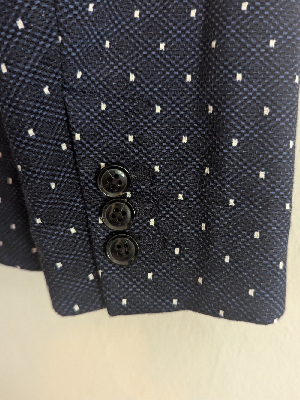 Banana Republic Jacquard Navy Cotton Stretch Blazer 10 - Picture 5 of 13